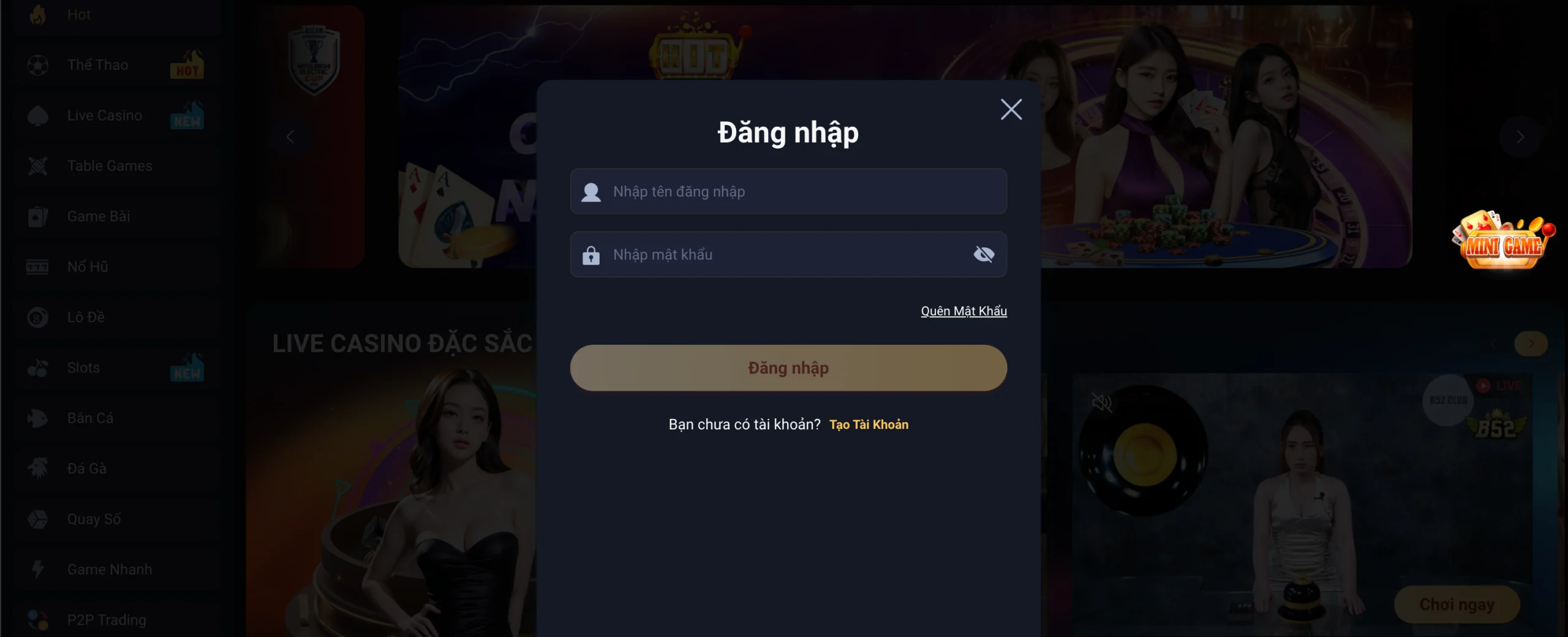 Cách đăng nhập tài khoản tại nhà cái 009casino